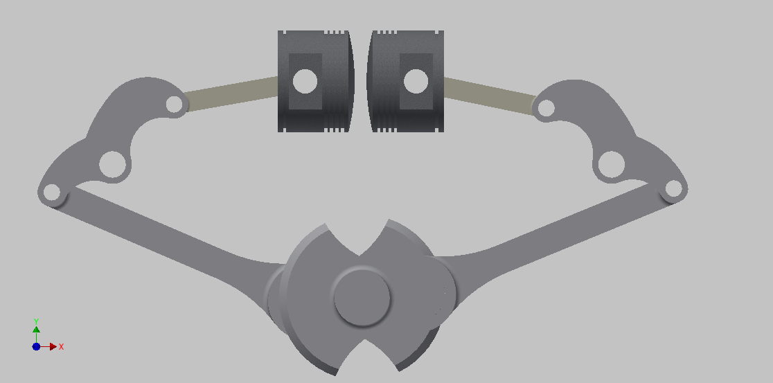 单曲柄相对活塞发动机